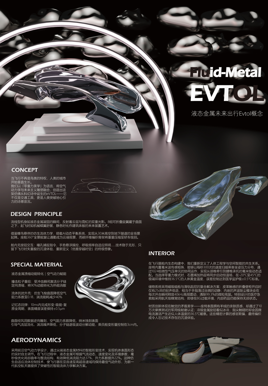 Liquid metal EVTOL concept board