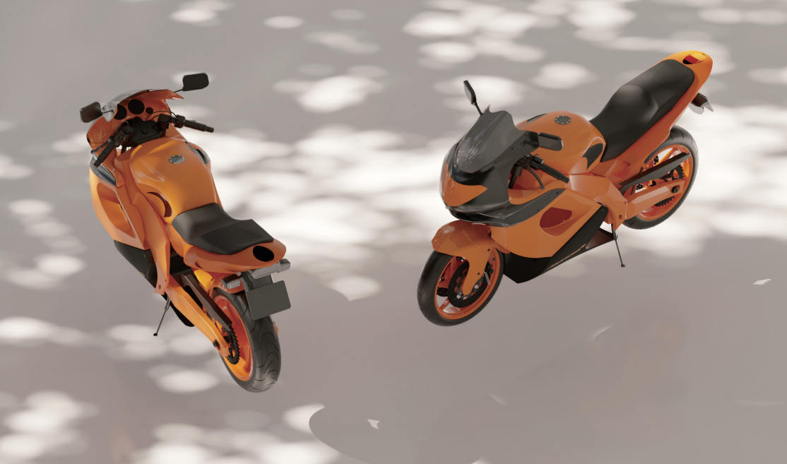 McLaren orange electric motorcycle render